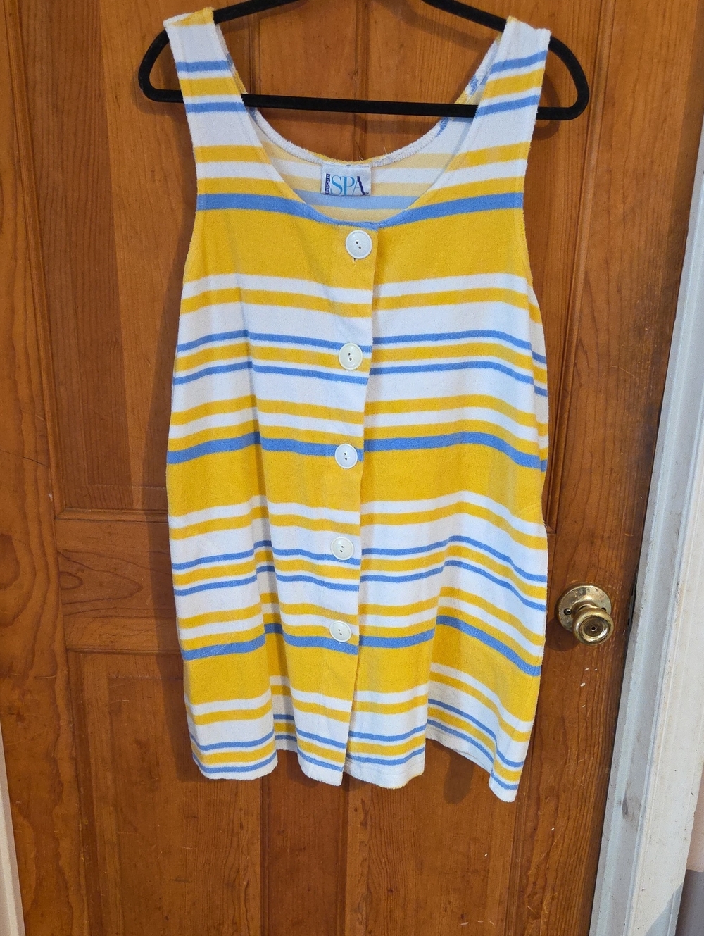 Delicates Spa Striped Swimsuit Cover.